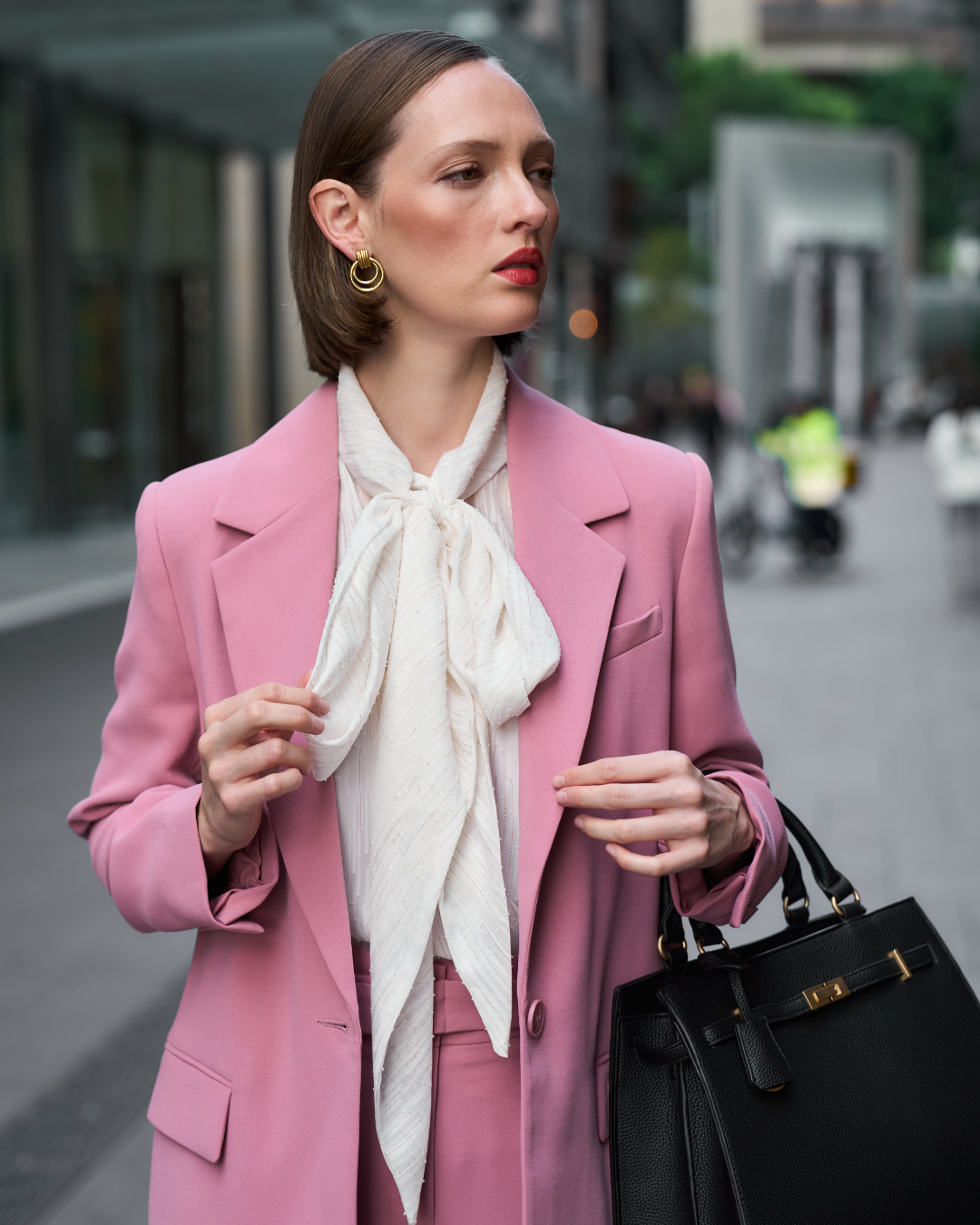 The Aurora Blouse | Pussy Bow Sleeveless Blouse with Detachable Bow