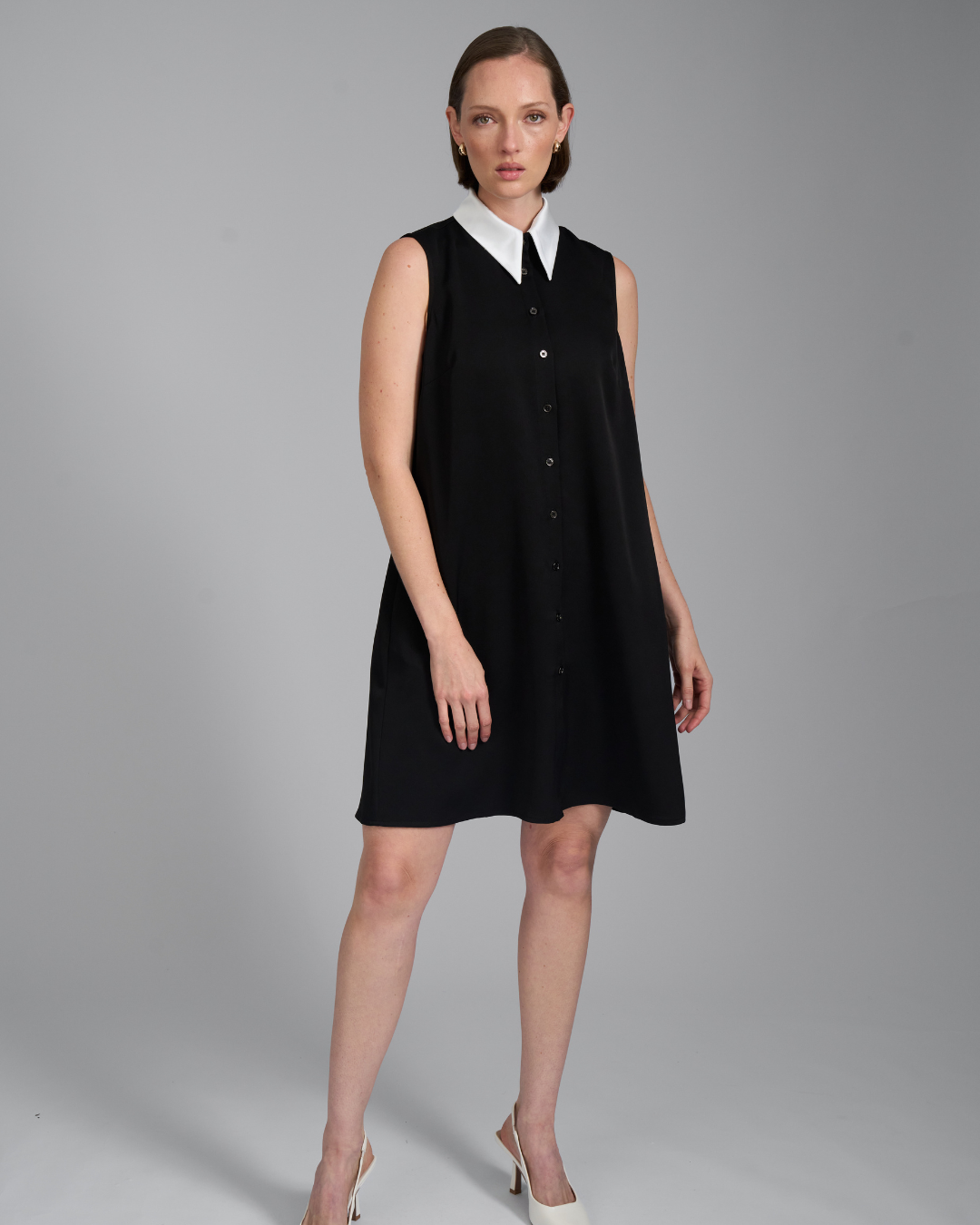 a line collar dress The Odile corduroy_smart Backless A-Line Floral Summer or heels Size:us 10