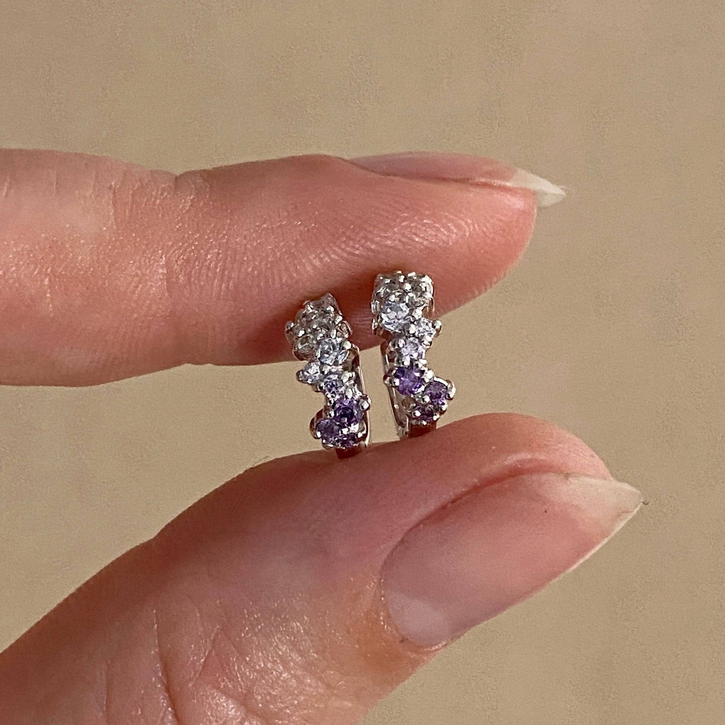 Purple Gradient Covey Huggies | Silver (Limited Release)